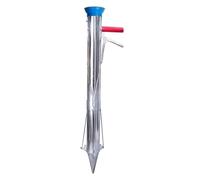 Outils de jardinage en acier inoxydable, plantoir à bulbes à long manche, transplantoir manuel for jeunes plants de légumes, transplantoir (manche unique)