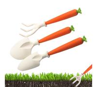 Outils de Jardinage pour, Pelle et râteau avec poignée en Forme de Carotte - Kit d'outils de Jardinage | Truelle pour Creuser, Transplanter, pelouse, Cour, Parterre de Fleurs