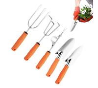 Outils de Jardinage,Set De 5 Pièces Acier Inoxydable Portable pour Jardinage | Outils De Jardin À Main | pour Désherbage Ameublissement Sol Repiquage Nettoyage Taille