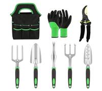 Outils De Jardinage | Set de Jardin Portable 8 Pièces | Kit De Jardinage avec Outils - pour Désherbage Bêchage Ameublissement Transplantation Nettoyage Taille pour Amoureux