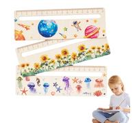 Outils de lecture pour la dyslexie, trackers de lecture pour,Règle de marque-page en bois pour, dessin animé mignon | Règle de suivi de lecture en bois de 18 Cm, fournitures de classe,