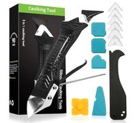 Outils de l'enlève Joint 5 en 1, Enlever Joint Silicone kit de Lisseur de Silicone Grattoir à Coulis (blanc)