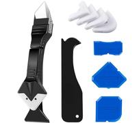 Outils de l'enlève joint 5 en 1, kit de Lisseur de joints Silicone grattoir à coulis avec grattoir d’angle