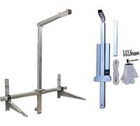 Outils de levage de climatisation, grue pliante pour installation en haute altitude avec treuil de 15 m, supports de balançoire latéraux pour unité extérieure