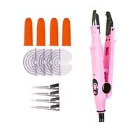 Outils De Liaison Kératine Fer D'extension Cheveux Connecteur Fusion Constant À Température Chaleur Professionnelle Gain Temps Efficace(Pink kit)