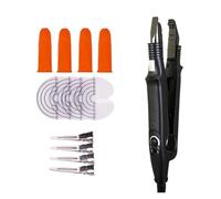 Outils De Liaison Kératine Fer D'extension Cheveux Connecteur Fusion Constant À Température Chaleur Professionnelle Gain Temps Efficace(Black kit)
