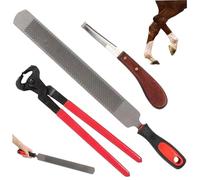 Outils de maréchal-ferrant, 3 pièces/ensemble couteau à sabot professionnel en acier de 14 pouces, coupe-sabot chèvre avec poignée en plastique, outils coupe cheval réutilisables