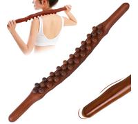 Outils de massage en bois 31 billes de massage bâton 23 '' Guasha Wooden Roller Lymphatic Drainage Massageur pour la mise en forme du corps, soulagement la douleur musculaire.