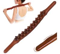 Outils de massage en bois 31 perles de massage massage bâton 23 '' Guasha Wood Roller Lymphatic Drainage Massageur pour la mise en forme du corps, le soulagement de la douleur musculaire, les masseur