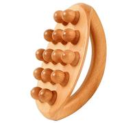 Outils de massage en bois avec poignée 14 perles Rouleau de massage en bois Outils drainage lymphatique pour la mise en forme du corps la cellulite Gua Sha Masseur drainag