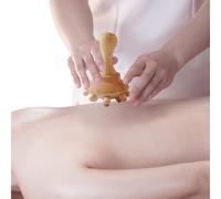 Outils de massage manuel - Rouleau en bois, masseur à prise en main type champignon, bâton pour cellulite | Masseur avec acupression pour cou, dos, tête et épaules (bois)