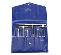 Outils de mesure de micromètre, jauge télescopique 6 pièces/ensemble 8-150mm jauge de diamètre intérieur réglable nickel pour aider à la vérification rapide des trous