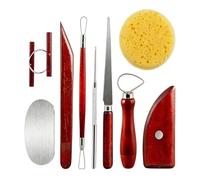 Outils de modélisation d'argile, kit de sculpture à 9 pièces à séchage à l'air - kit d'outils pour travailler l'argile - pour débutants professionnels artisanat sculpture décoration maison fait