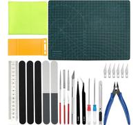Outils de Modélisme Gundam Modèle d'outils Kit, 25 Pièces Ensemble d'outils de Construction de Loisirs, Uutils de Modélisation de Base Gundam et Ensemble d'artisanat pour la Construction Réparation