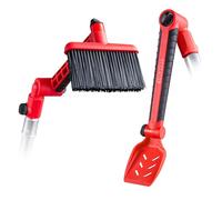 Outils de nettoyage de gouttière multi-angles depuis le sol - Outil de nettoyage de gouttière avec pelle et brosse de toit pour un nettoyage facile des gouttières de pluie et un retrait des feuilles