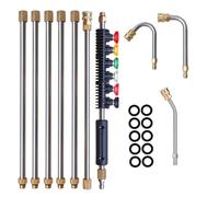 Outils de nettoyage de gouttières à partir du sol, ensemble de s de nettoyeur haute pression télescopiques | Ensemble de s télescopiques pour nettoyeur haute pression | d'extension de barre en U en pi