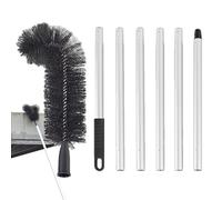 Outils de nettoyage de gouttières - Brosse à poignée extensible, tête de récurage flexible et stable | Solution de nettoyage de toit pour enlever la saleté, les feuilles coincées, les déchets d'arbres