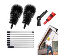 Outils de Nettoyage de Gouttières | Brosse de Toit à Manche Télescopique | Poteau d'Accès Long de 3,2 mètres pour Le Toit, Qui Permet d'Enlever Les Branches et Les Débris, sans Avoir Besoin d'Échelle