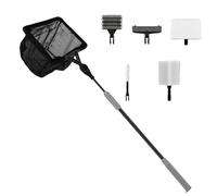 Outils de Nettoyage pour Aquarium | Ensemble d'Entretien 6-en-1 avec Brosses pour Aquarium | Nettoyeur Télescopique pour Bac à Poissons - Pour Usage Intérieur Maison Eau Douce Eau Salée Terrarium Grav