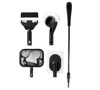 Outils De Nettoyage pour Aquarium Kit Nettoyage Aquarium 4 Pièces Racleur Grattoir Brosse Éponge Longs Manches Acier Inoxydable Silicone Sécurité Verre pour Bassin Intérieur Extérieur 800g