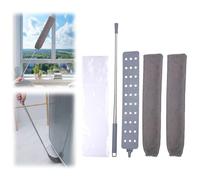 Outils de nettoyage rétractables avec 2 chiffons en microfibre à long manche lavable et pliable pour nettoyer sous les appareils électroménagers, meubles, canapé, réfrigérateur (L max : 140 cm)
