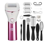 Outils de pédicure pour pieds, dissolvant de callosités électrique | Dissolvant de peau morte rechargeable - Kit de soins des pieds avec 3 têtes de polissage pour femmes et hommes avec