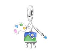 Outils de peinture pendentif breloque, breloque de bracelet en perles, convient aux bracelets de 3 mm à 4,5 mm