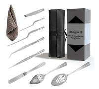 Outils de placage de chef, ensemble d'outils de placage culinaire professionnel, kit d'outils de garniture de chef, pince à épiler pour poisson, spatule à pâtisserie, pince à épiler de décoration de