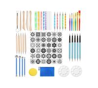 Outils De Pointage De Mandala, 78 Pièces Kits De Pochoir De Peinture De Mandalas Stylo Outils De Pointage Brosses Plateau De Peinture De Boule De Pochoir De Mandala