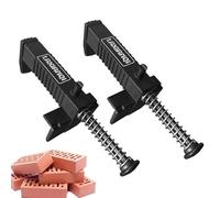 Outils de pose de briques - 9-12 cm, lot de 2, acier inoxydable, construction technique en polypropylène | Construction professionnelle, maçonnerie, maçonnerie, nivellement, mesure, fixation, serrage