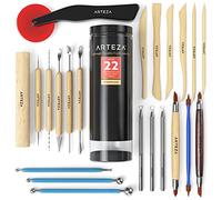 Outils de poterie et de sculpture en terre cuite Arteza, ensemble de 22 pièces en tube PET, pour l'artisanat d'art en terre cuite, poterie, céramique et artisanat de fêtes
