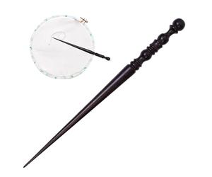 Outils de presse à aiguille de broderie - Poignée en bois de Padouk massif, accessoires de de précision, couches de tissu de guidage avec bord pointu précis | Idéal pour le squilting point