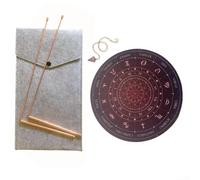 Outils de radiesthésie 2 sondes en cuivre avec pendule et tapis pour trouver de l'eau et des matériaux de terres rares