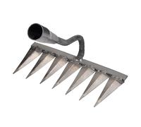 Outils de râteau à Main - Râteau à Clous à déchaumeur à Main en métal,Outil de désherbage en Acier à teneur en Carbone pour terrasse, Ferme, Potager, arrière-Cour et ameublir Le Sol de Votre Jardin,