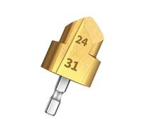 Outils de réamer de conduit : bord de tuyau rotatif de précision plus lisse, kit de débordement d'extrémité de tube professionnel | Ensemble de bits en acier de haute résistance qui élimine l