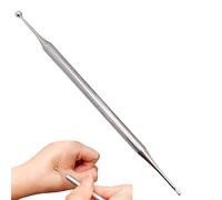 Outils de réflexologie faciale à double tête en acier inoxydable - Stylo d'acupuncture manuel portable - Outil de massage pour auto-massage - Barre d'acupression