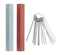 Outils de Réparation de Guitare, Kit de Soins de Guitare Kit de Pierres à Aiguiser de Fichier D'écrou de Selle de Pont, Jeu de Limes pour Guitare, Bloc de Ponçage de Polissage pour Basse