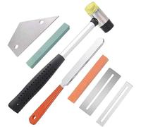 outils de réparation de guitares Kit Doutils Luthier Pour Guitare 7pièces Comprenant Un Marteau En Caoutchouc Pour Frettes Une Lime De Couronnement Pour