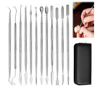 Outils De Sculpture De Cire En Acier Inoxydable, 12 Pièces Outils De Dculpture Double Face, Outils De Sculpture En Cire D'argile, Outils De Sculpture Argile pour Sculpter La Cire, L'argile, Sculpture