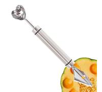 Outils de sculpture de fruits - Cutter à fruits en acier à double tête,Cuillère à creuser pour kiwi pitaya - Pour servir le beurre et les poires