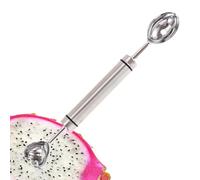 Outils de Sculpture de Fruits,Double Cuillère à Boules en Acier Inoxydable - Cuillère à Boules pour Pitaya Kiwi Tomates - Service Pitaya Kiwi Tomates Beurre Poire