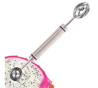Outils de sculpture de fruits, pastèque et pastèque | Baller de pastèque à double tête SCOOP,Outil de cuisine en acier inoxydable pour faire des boulettes de viande, servir du beurre, des tomates