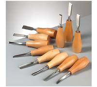 Outils de sculpture - EFCO - Gouges de 14 cm - Lot de 11 - Pierre Stéatite - Précision et qualité