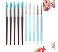 Outils de sculpture en argile, outils de coupe de poterie | Brosses de couleurs en silicone,Poux d'approvisionnement de modélisation à la sculpture à l'art à la sculpture pour la sculpture, les points