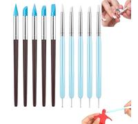 Outils de sculpture en silicone pour argile, stylos de peinture et pinceaux professionnels, fournitures de modélisation portables pour sculpter des points d'art