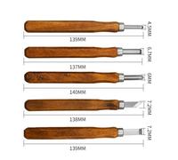 Outils De Sculpture Sur Bois En Acier Au Carbone Sk5, Kit De Couteaux Pour Enfants Et Débutants, Pochette Réutilisable, Outils À Main De Bricolage 5 Pièces/Ensemble