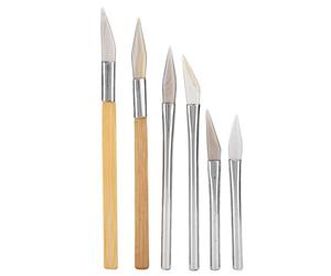 Outils De Sculpture Sur Métaux Précieux,Agate Burnisher Set Outils De Polissage Artisanaux, Outils De Polissage Artisanaux Avec Poignée En Fer En Bambou Pour la Sculpture Sur Métaux Précieux