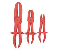 Outils de Serrage de Tuyau en Plastique 3 Pièces, Pinces Coupe - Tuyau avec Poignée Antidérapante, Taille Variée - Protection du Tuyau, Sécurisé et Confortable, Utilisation pour (Rouge)