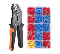 Outils de sertissage Outil De Sertissage Manuel 0.25-2.5mm² Pince À Sertir À Cliquet Réglable 280 Pièces Kit D'assortiment De Cosses De Câble Ensemble De Sertissage De Fil Isolé(SN-02C kit)