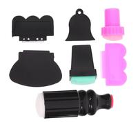 Outils de Tampon D'ongles Nail Art 7 Pièces en Plastique | Set Manucure pour Estampage D'ongles Konad, Pochoirs et Accessoires, Usage Maison et Fête